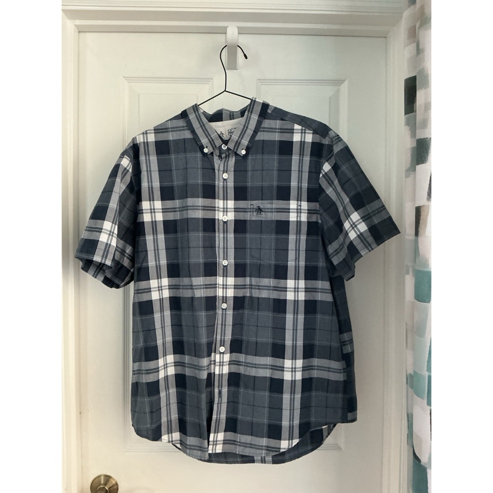 Penguin by Munsingwear Men's XL/T Plaid Button Down Shirt NWOT